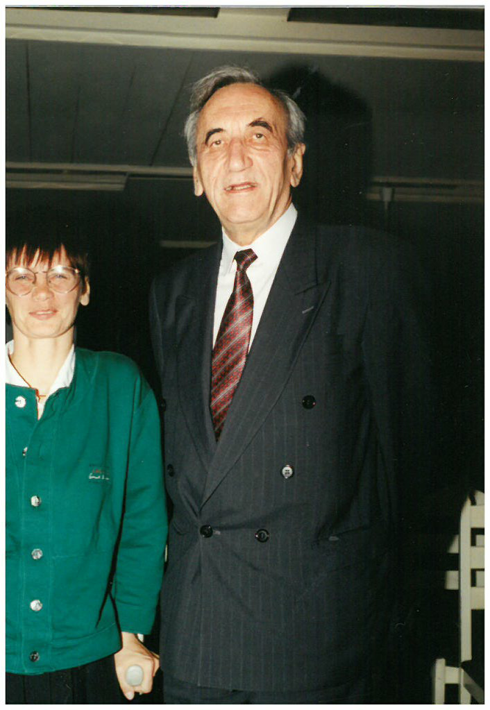 Janina Ochojska na zdjęciu z Tadeuszem Mazowieckiem